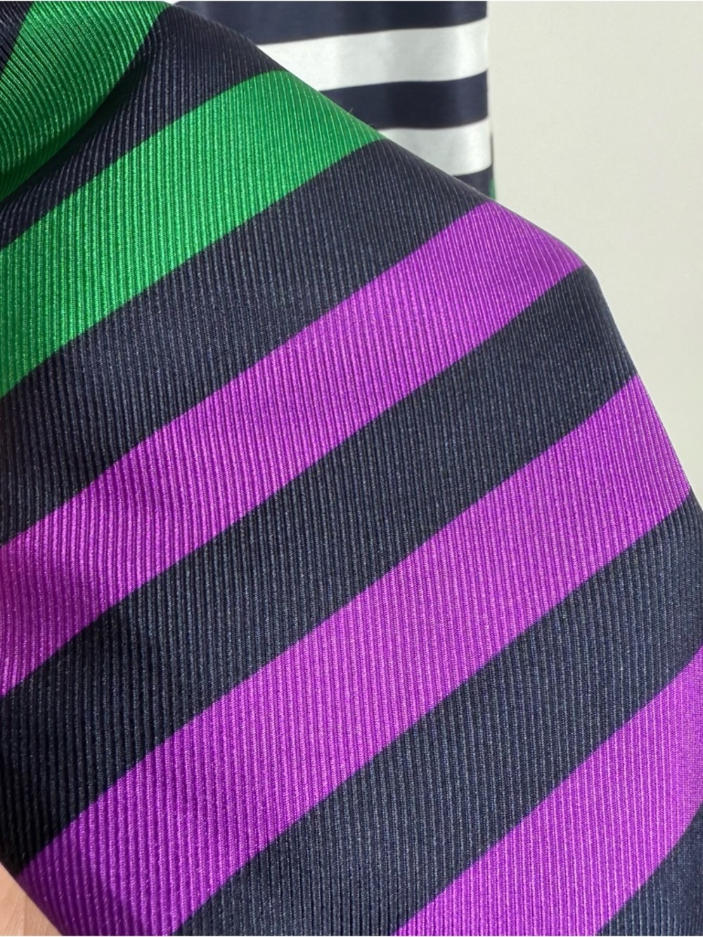 Zac Posen for Brooks Brothers Silk Striped Shift Dress. Red Fleece Cocktail Work - Picture 10 of 11